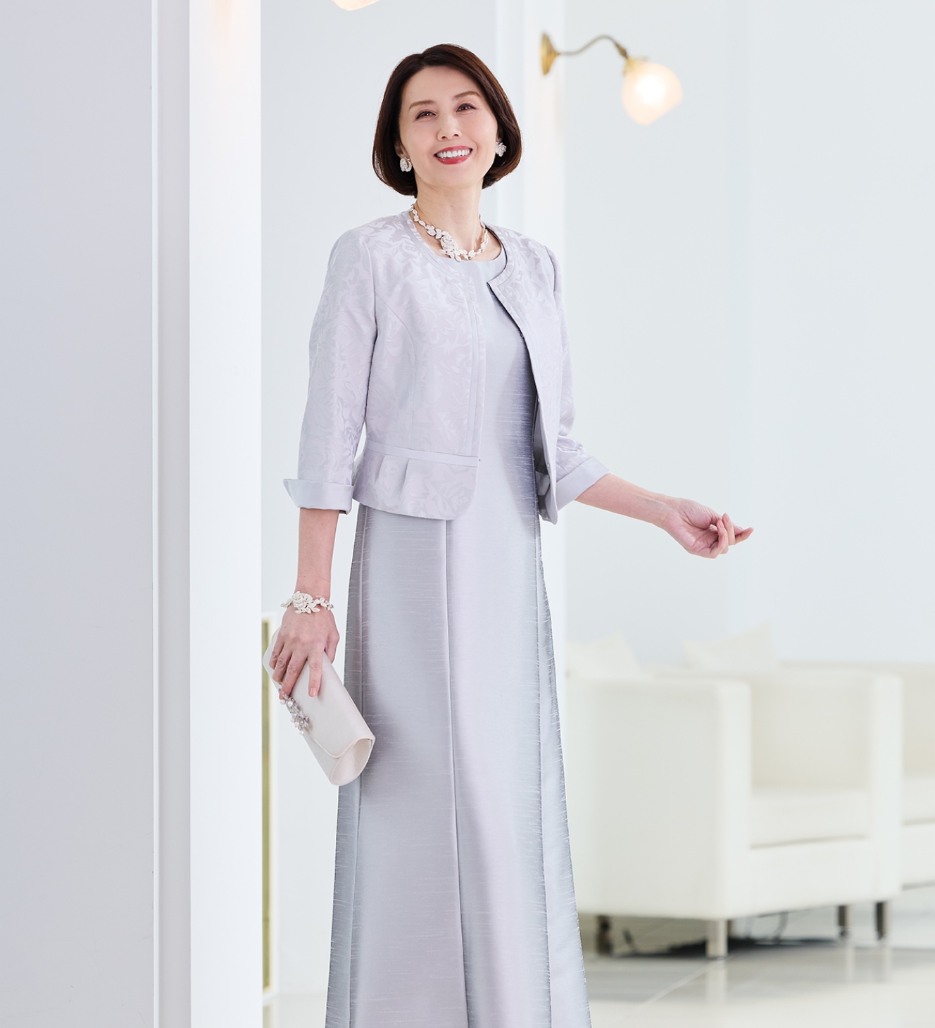 桂由美　セレモニーワンピーススーツ　マザーズドレス　結婚式　フォーマル　高級　母 Ladies Formal for Mother｜YUMI KATSURA